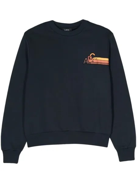 A.P.C. толстовка с логотипом, синий