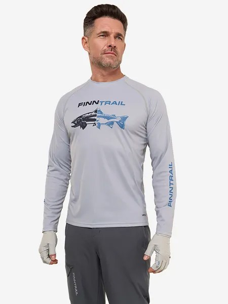 Лонгслив мужской FINNTRAIL Wave Fish, Серый