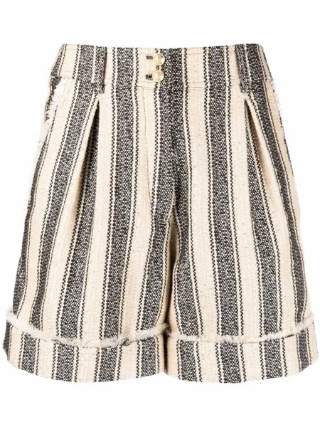Balmain шорты в полоску, нейтральный цвет