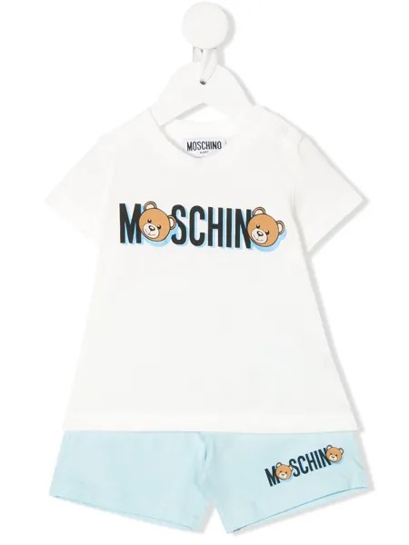 Moschino Kids комплект из футболки и шорт с логотипом