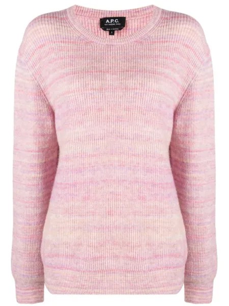 A.P.C. джемпер с круглым вырезом, розовый