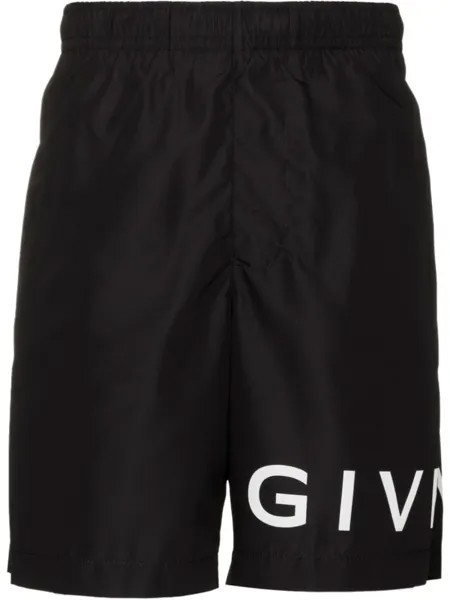 Givenchy плавки-шорты с логотипом, черный