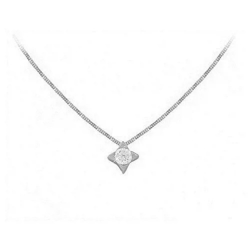 Серебряное колье с фианитом 0320182-00775 50