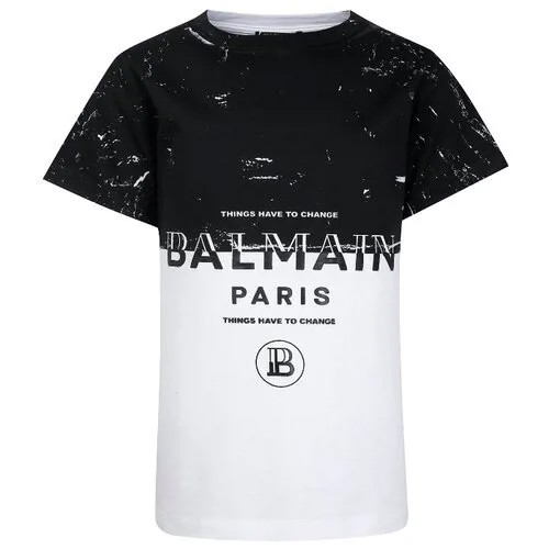 Футболка Balmain, размер 140, белый