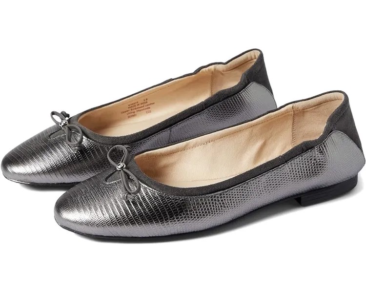 Балетки Cole Haan Keira Ballet, цвет Pewter Lizard Embossed Leather