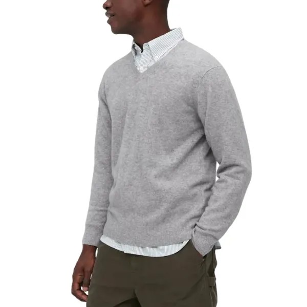 Джемпер Uniqlo 100% Cashmere V Neck, серый