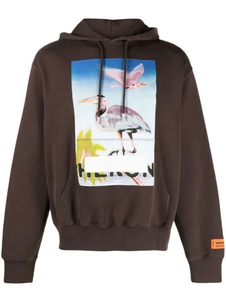 Худи Heron Censored из органического хлопка Heron Preston, коричневый