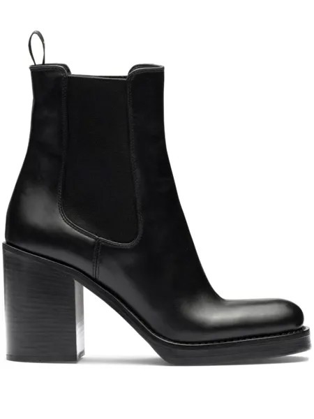 Prada ботильоны на блочном каблуке, черный