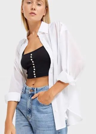 Stradivarius Рубашка Свободного Кроя Белый L