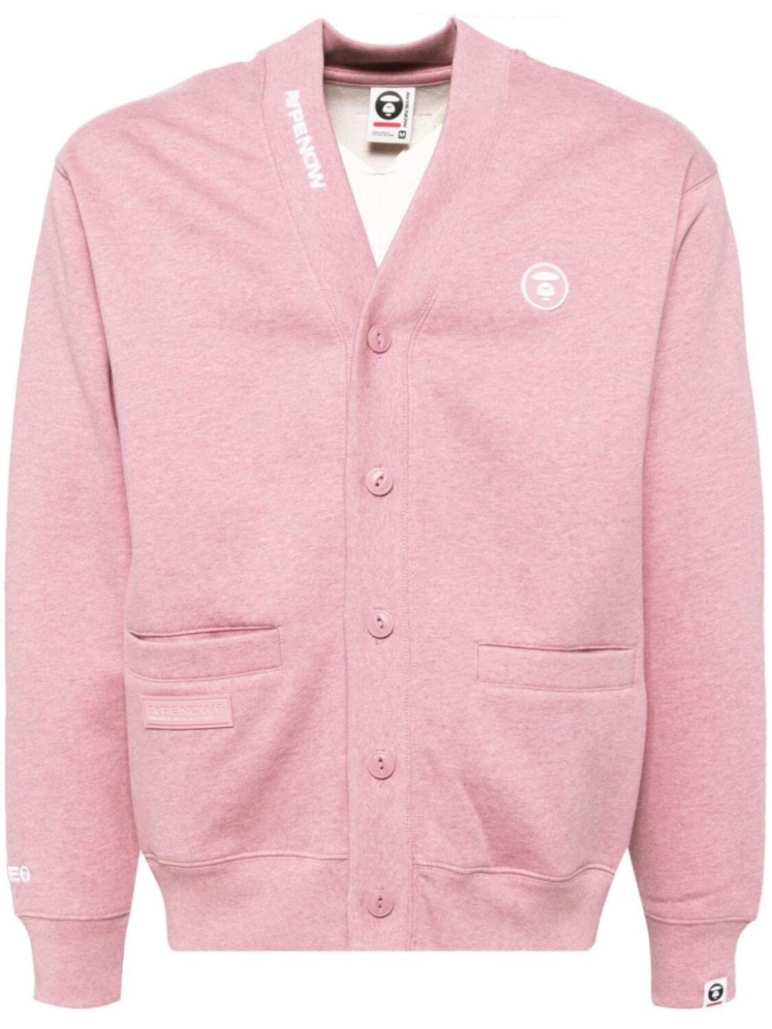 AAPE BY *A BATHING APE толстовка с вышитым логотипом, розовый