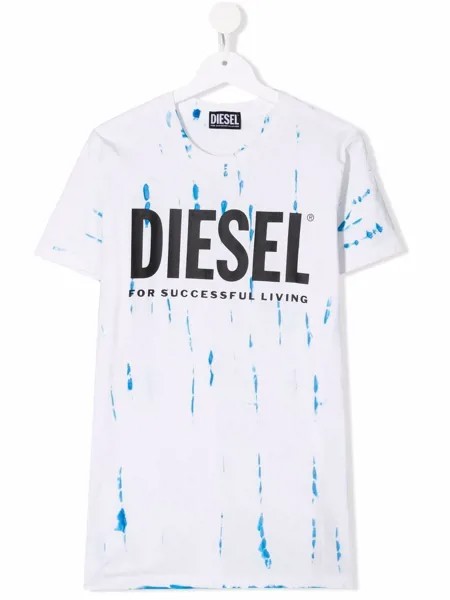 Diesel Kids футболка с принтом тай-дай