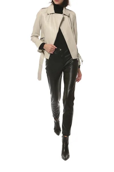 Кожаная куртка женская VENETTI LEATHER&FUR 3011/60 бежевая 50