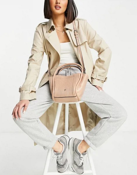 Бежевая сумка-тоут из искусственной кожи со складками Call It Spring by ALDO Realla-Светло-бежевый цвет