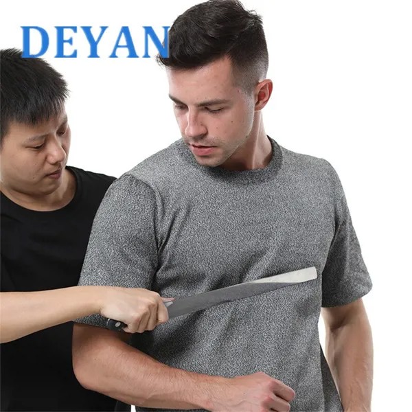 Защитная футболка DEYAN EN388 для самообороны с защитой от порезов, Мужская защитная одежда из ПЭ материала, защитное оборудование