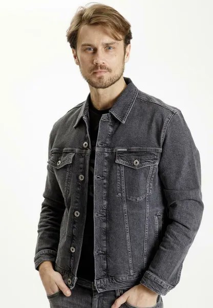 Джинсовая куртка Cross Jeans, серый деним