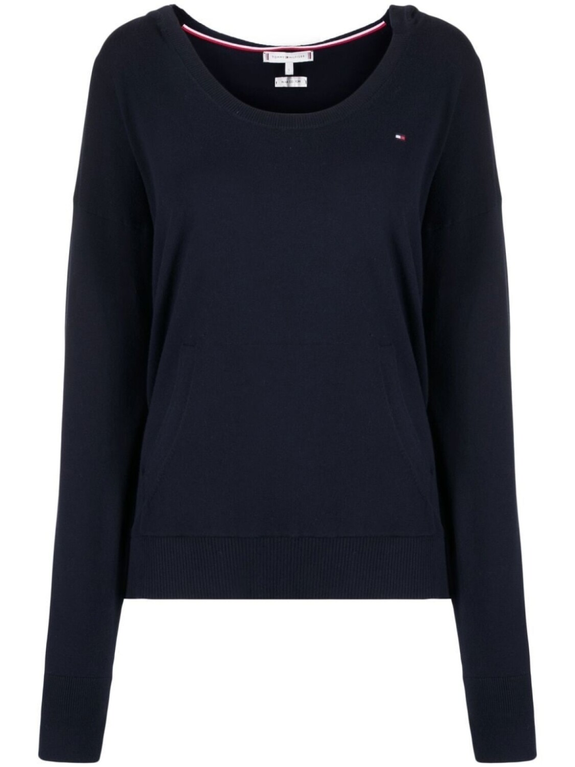 Tommy Hilfiger худи с вышитым логотипом, синий
