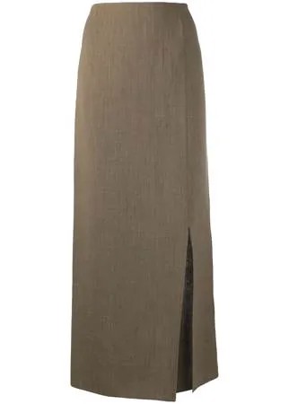 Louis Vuitton юбка макси pre-owned с боковым разрезом