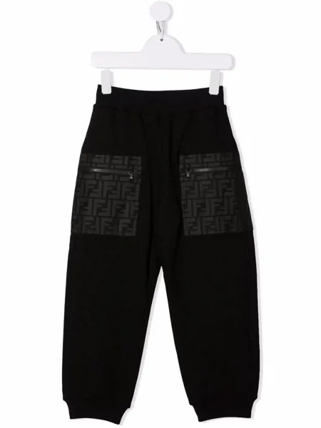 Fendi Kids спортивные брюки с принтом FF