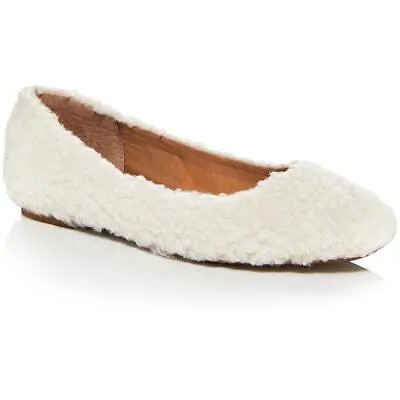 Aqua Womens Ellie Ivory Faux Fur Ballet Shoes 7 Medium (B,M) BHFO 0447