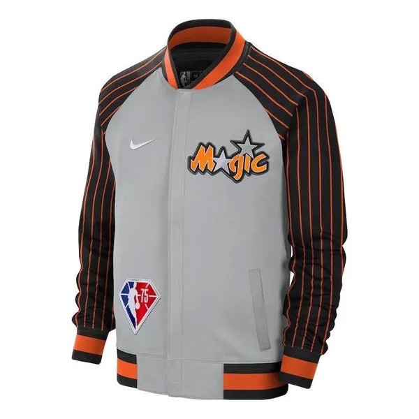 Куртка x nba city edition therma flex showtime бомбер куртка Nike, серый