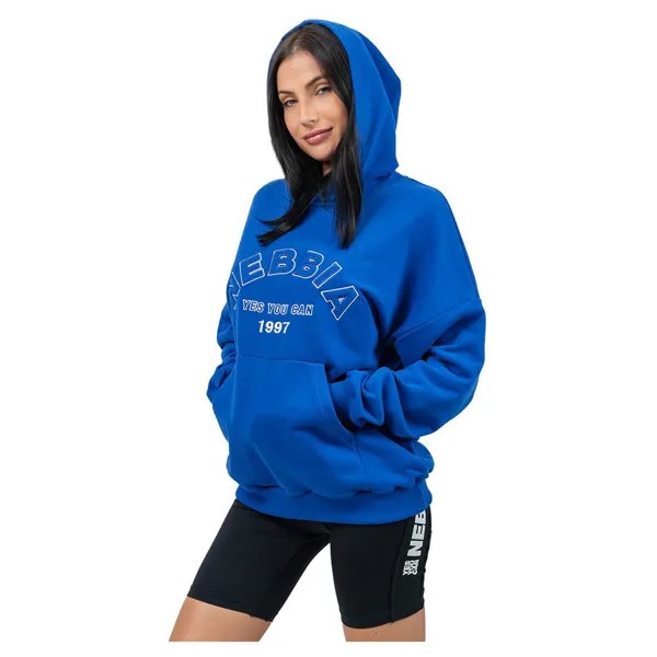 Худи Nebbia Branded Oversized Gym Rat, синий