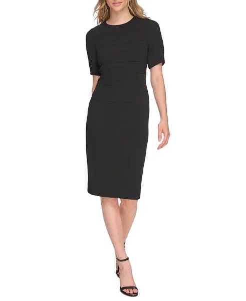 Женское платье-футляр с короткими рукавами Tommy Hilfiger, черный