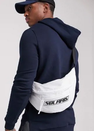 Белая сумка-кошелек на пояс с принтом ASOS DESIGN-Белый