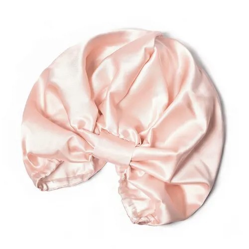 Шелковая шапочка для сна (тюрбан для волос) Beauty Sleep, цвет персик. 100% натуральный шелк Mulberry. Для гладкости и блеска волос