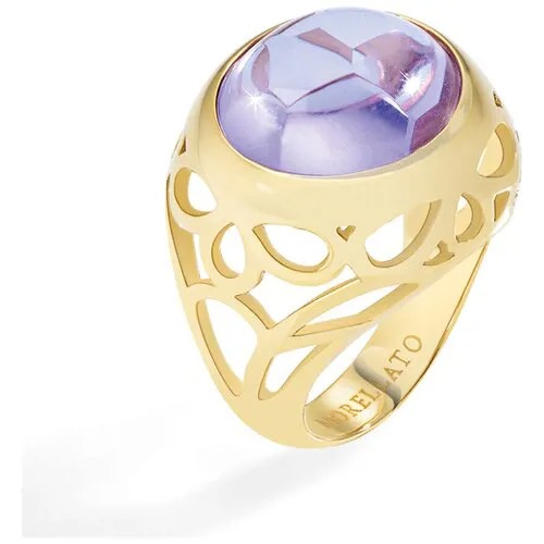 Кольцо Morellato, кристалл, размер 18.5, фиолетовый, золотой