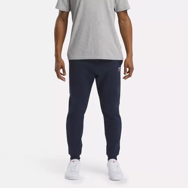 Флисовые джоггеры с маленьким логотипом Identity Reebok, индиго