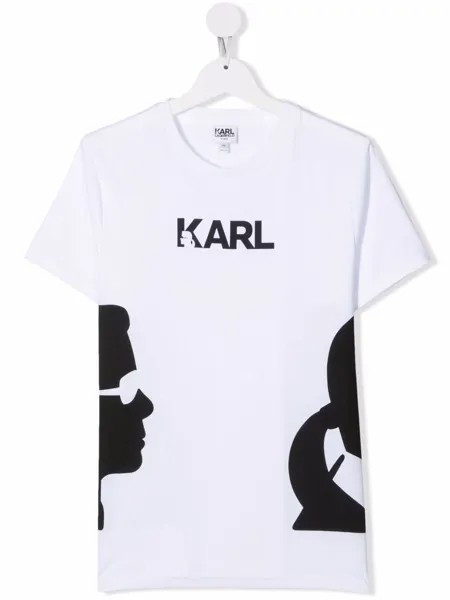 Karl Lagerfeld Kids футболка с логотипом Karl