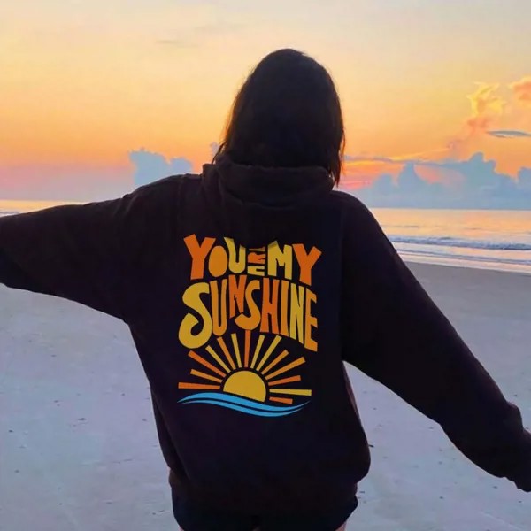 Женская худи с принтом You Are My Sunshine