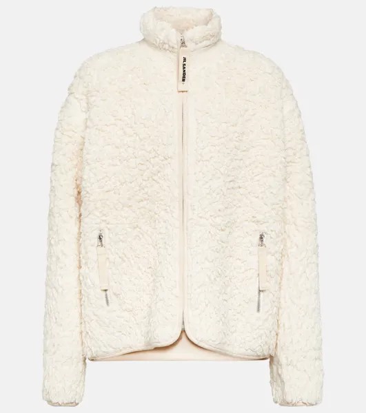 Хлопковая куртка с отделкой из искусственного меха Jil Sander, белый