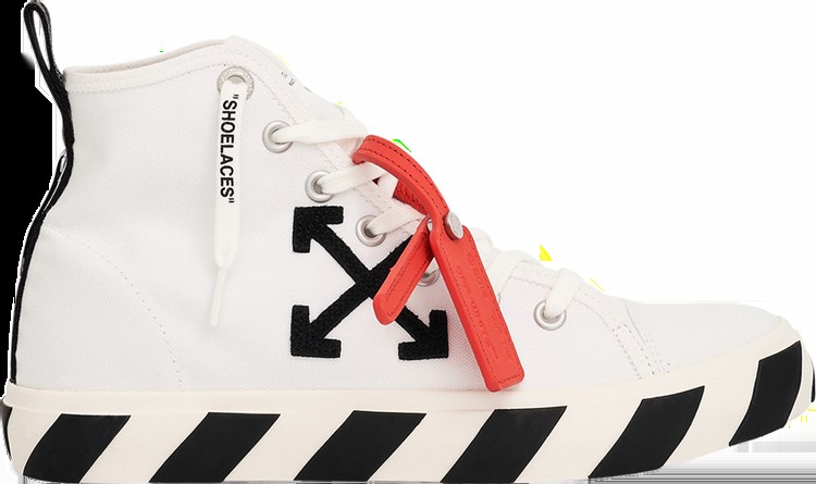 Кроссовки Off-White Vulc Sneaker Mid 'White Black' 2023, белый