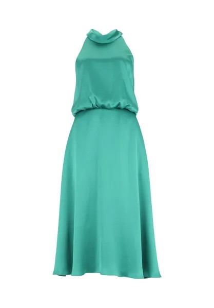 Коктейльное платье с воротником стойкой Vera Mont, цвет Silky Green