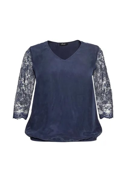 Туника с рукавами 3/4 из двухцветного кружева sheego, цвет Marine