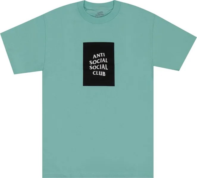 Футболка Anti Social Social Club Box Logo T-Shirt 'Teal', бирюзовый