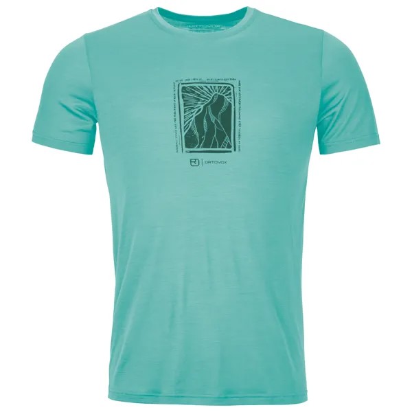 Рубашка из мериноса Ortovox 120 Cool Tec Mountain Cut T Shirt, цвет Aquatic Ice