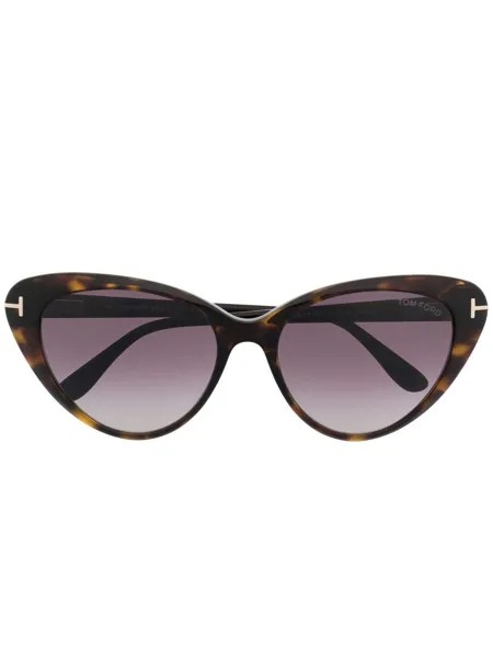 TOM FORD Eyewear солнцезащитные очки Harlow в оправе 'кошачий глаз'