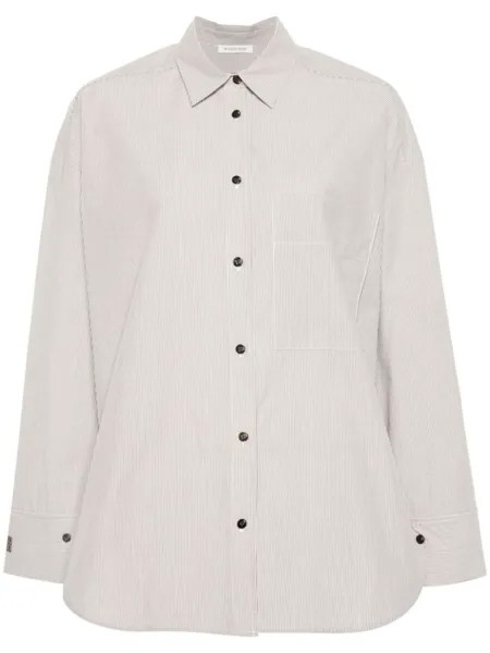 By Malene Birger рубашка Derris в полоску, коричневый
