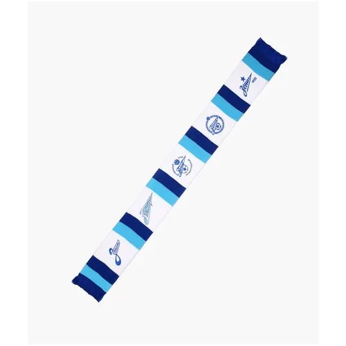 Шарф трикотажный «Пять логотипов», р-р MISC, Синий, лазурный, белый