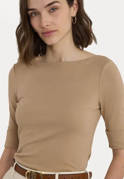 Базовая футболка STRETCH COTTON BOATNECK TEE Ralph Lauren, цвет Birch Tan