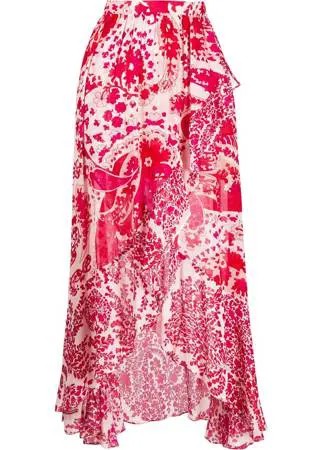TWINSET юбка с абстрактным цветочным принтом
