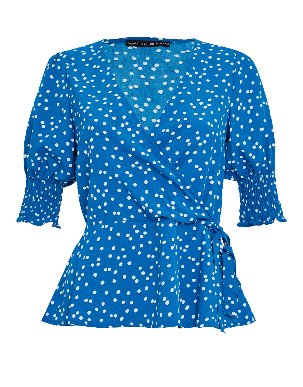 Блуза Threadbare THB Diana Wrap Blouse, синий