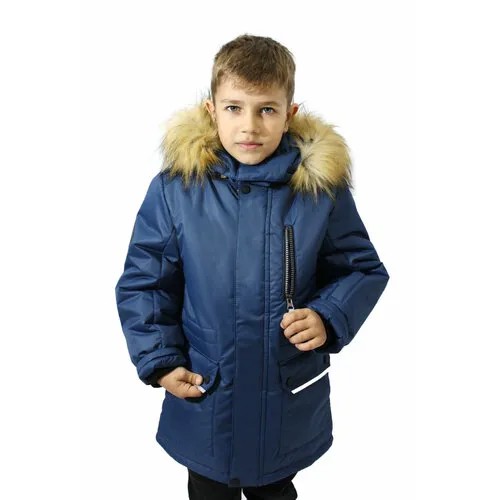 Джинсовая куртка Эврика, размер 146-72-60, синий