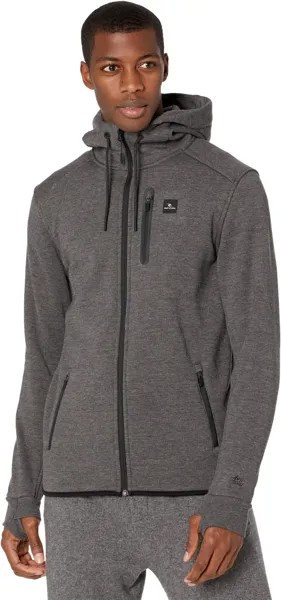 Толстовка Departed Anti Series Zip Through Rip Curl, цвет Charcoal Grey