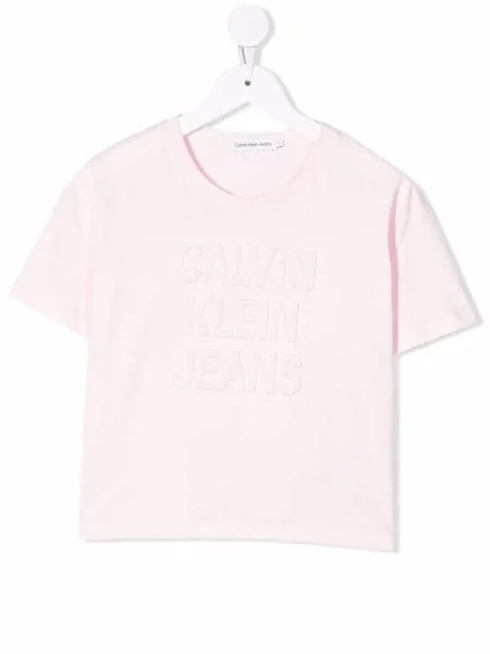 Calvin Klein Kids футболка с тисненым логотипом