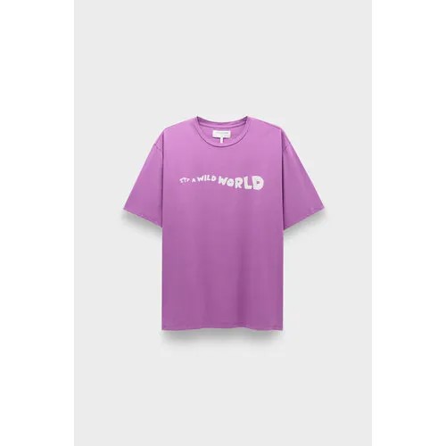 Футболка One Teaspoon it's a wild world basketball tee purple, размер 42, фиолетовый