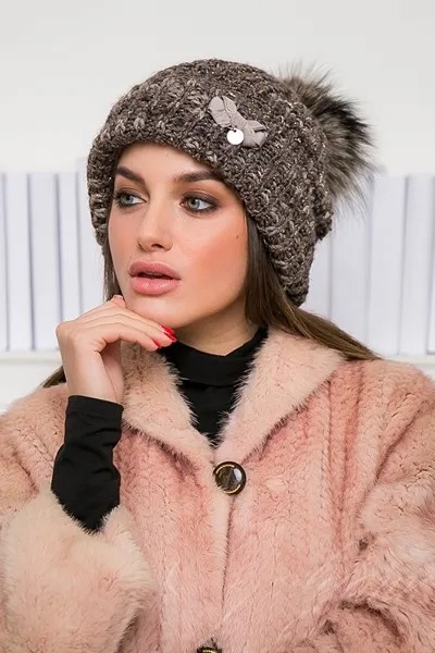 Шапка Gulyann, демисезон/зима, шерсть, утепленная, размер 54-58, бежевый
