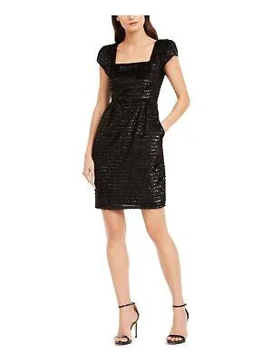 NANETTE LEPORE Женское черное вечернее платье с бахромой без рукавов и квадратным вырезом 6
